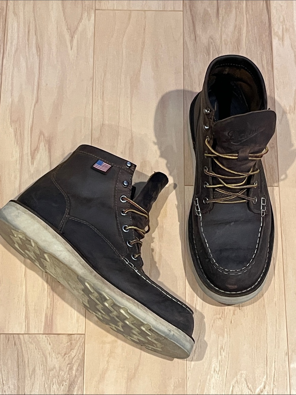 Danner Bull Run Brown Men's Leather Moc Toe Casual Boots